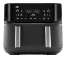 Braun Houshold TwinCook 3 TD 3030I černá / Horkovzdušná fritéza / 2x 4 l / 2850 W / dotykový LCD (0X12500010)