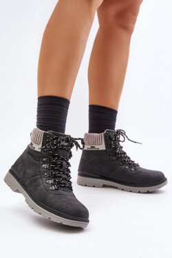 Zateplené dámské kotníkové boty Lee Cooper černé LCJ-24-03-3043 36