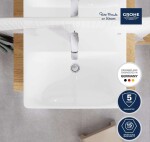GROHE - Euro Ceramic Umyvadlo 60x47 cm, s přepadem, otvor pro baterii, alpská bílá 102415SH00