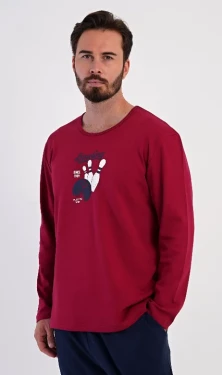Pánské pyžamo dlouhé Vienetta Secret Bowling