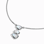 Royal Fashion stříbrný náhrdelník DR24901N-SILVER-MOONSTONE