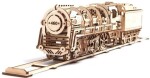 Ugears 3D dřevěné mechanické puzzle Parní lokomotiva 4-6-0 s tendrem