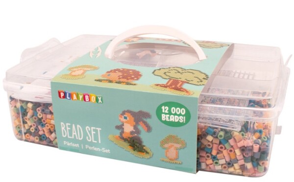 Zažehlovací korálky 12.000 ks v plastovém kufříku - Mellow pastel