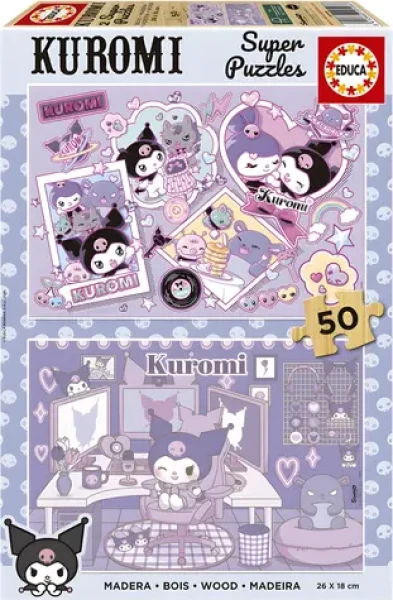 EDUCA Dřevěné puzzle Kuromi