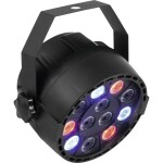 Eurolite LED IP PAR 3x9W SCL Spot DMX LED reflektor Počet LED: 3 9 W černá