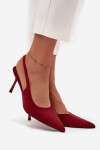 Podpatky s odkrytými patami Bordó Lenira 38
