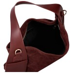 Módní dámská kožená kabelka na rameno Beatrix, vínová