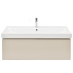 Koupelnová skříňka s umyvadlem a baterií SAT Feel 100x30x46 cm pískově béžová mat SATFEEL100BEU1B SATFEEL100BEU1B