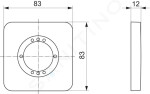 IDEAL STANDARD - Archimodule Krycí 1-otvorová rozeta SOFT 83 x 83 mm, chrom A1540AA