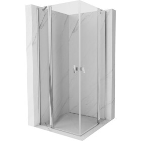 MEXEN/S - Mist Duo sprchový kout dveře křídlové 90 x 90, transparent, chrom 8A4-090-090-01-00