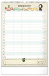 Nástěnný kalendář 2027 Notique Rodinný plánovací Harry Potter XL, 33 x 46 cm