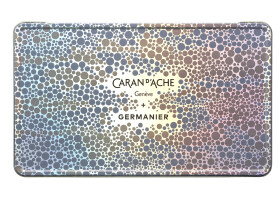 Caran d'Ache, 8902.016, ECRIDOR™ Germanier, limitovaná sada platinového kuličkového pera a koženého pouzdra, 2 ks