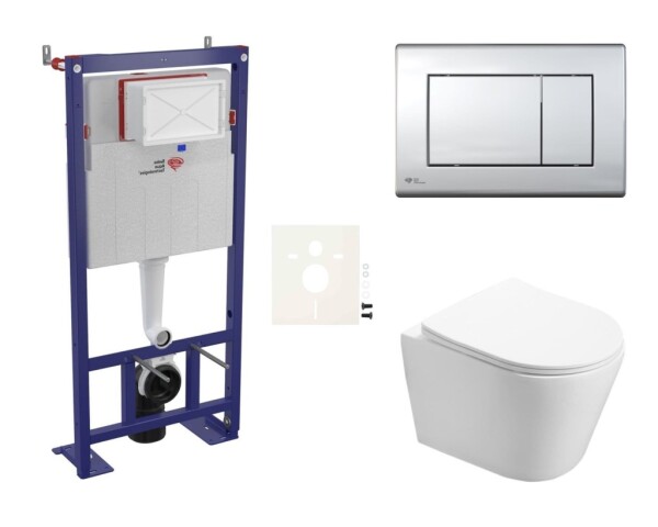 Cenově zvýhodněný závěsný WC set SAT do lehkých stěn / předstěnová montáž + WC SAT Infinitio SIKOSSIN21 SIKOSSIN21