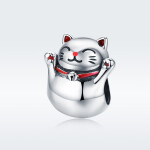 Elenys stříbrný přívěsek Kočka Maneki Neko pro štěstí