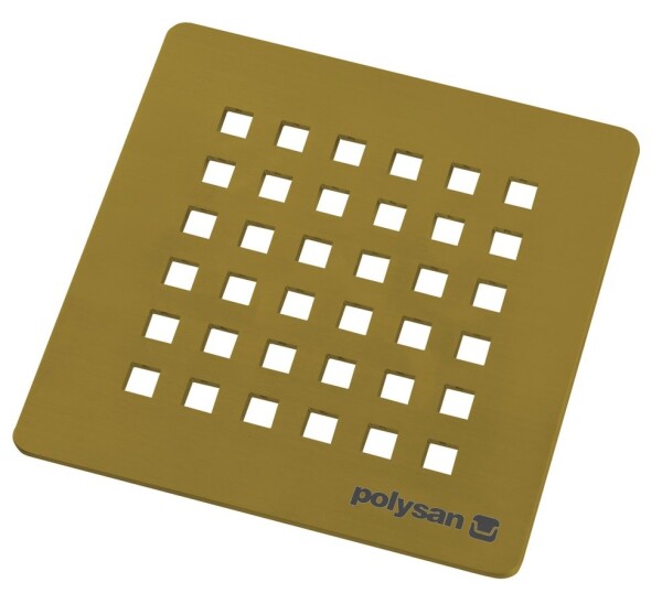 POLYSAN - FLEXIA čtvercová krytka sifonu, zlato mat 73248