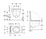 GEBERIT - iCon Závěsné WC se sedátkem SoftClose, TurboFlush, Rimfree, matná bílá 503.049.JT.1
