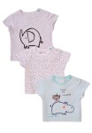 Tričko kojenecké s krátkým rukávem 3pack, Minoti, Koala 3, bílá - 56/62 | 0-3m