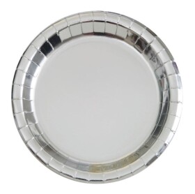 Talíře stříbrné lesklé 8 ks 22,8 cm Talíře stříbrné lesklé 8 ks 22,8 cm