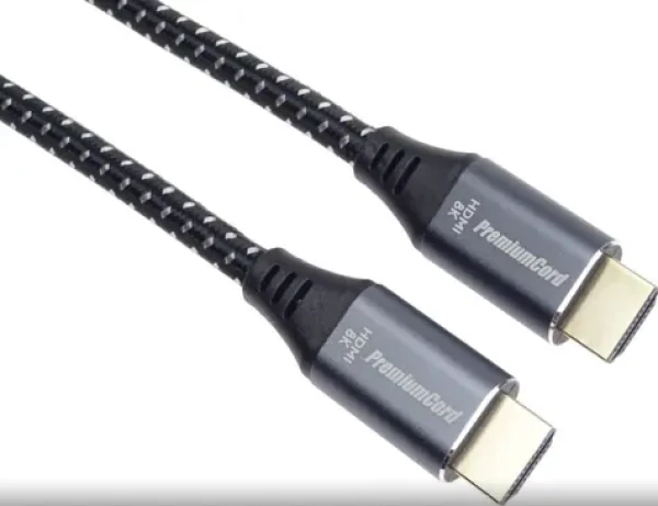 PremiumCord ULTRA HDMI 2.1 kabel / High Speed + Ethernet / 8K@60Hz / zlacené konektory / 5 m (KPHDM21S5)