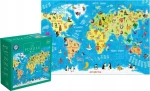 INTERDRUK Puzzle se samolepkami Mapa světa