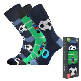LONKA Ponožky obrázkové DEBOX dárkově balené MIX FOTBAL 43-46 115554