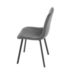 Jídelní židle, šedá, sametová látka, DCL-973 GREY4