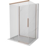 MEXEN/S - Rox-3S sprchový kout 3 stěnný , posuvný 110 x 100, transparent, měď kartáčovaná 8C2-110-100-65-00-3S