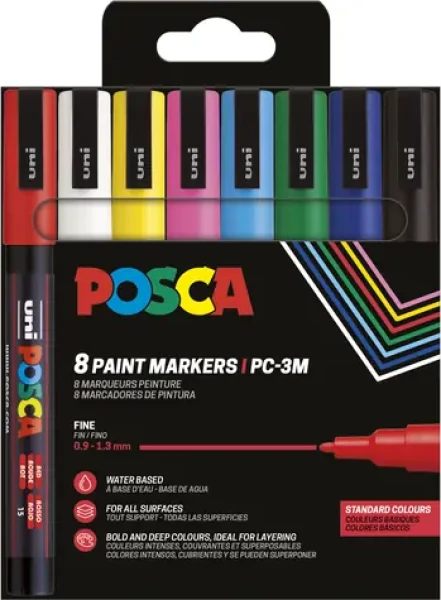 POSCA PC-3M Basic / Popisovač / Sada 8 ks (186558)
