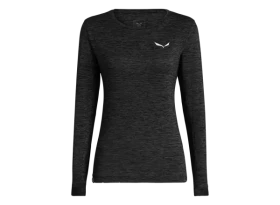 Salewa Puez Melange Dry dámské triko dlouhý rukáv Black Out Melange vel. 46/40