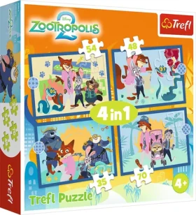 TREFL Puzzle Zootropolis 2: Zootropolis plná dobrodružství 4v1