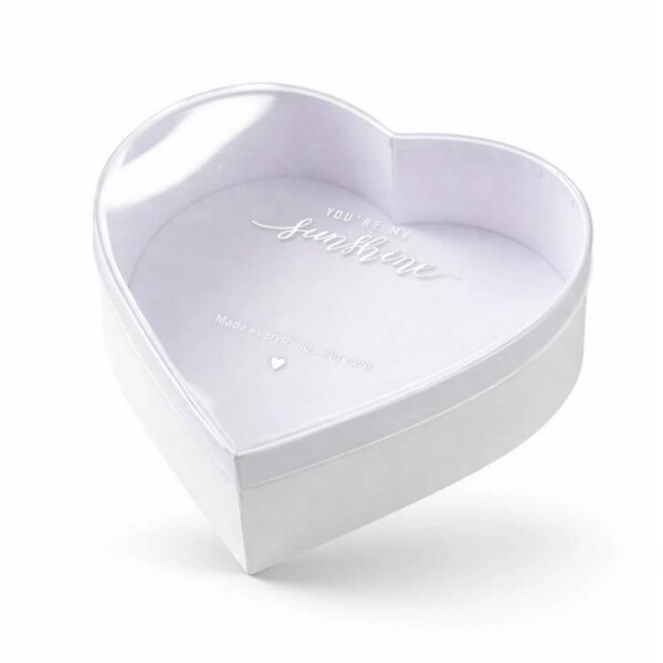Cake Star Cake Star Dárkový box ve tvaru srdce s průhledným víkem 25 x 23 x 10 cm