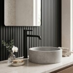 REA - Umyvadlová vysoká baterie Rivo Black vysoká REA-B9320