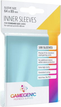 Obaly na karty Gamegenic Inner Sleeves Clear - 100 ks