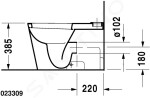 DURAVIT - Starck 1 Stojící WC kombi mísa, bílá 0233090064