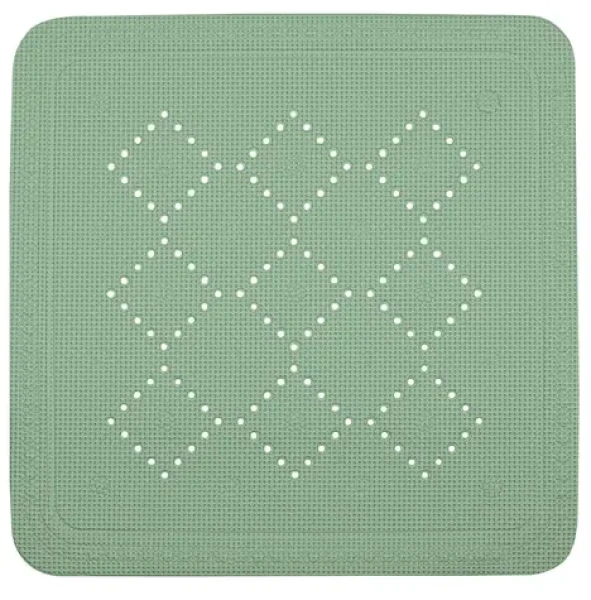 Spirella ALASKA protiskluzová podložka do sprchy bazalkově zelená / PVC / 55 x 55 cm