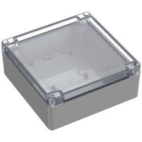 TRU COMPONENTS TC-10860864 univerzální pouzdro 149.90 x 149.90 x 60 polykarbonát světle šedá 1 ks