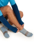 Pánské merino ponožky ICEBREAKER Mens Multisport Light Micro, Flint Blue/Cumin/Porcini velikost: 42-44 (M)