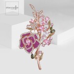 Exkluzivní květinová brož Swarovski Elements Alfonsa, Barevná/více barev