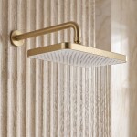 REA - Obdélníková dešťová sprcha JS-032 Brushed Gold REA-P0396