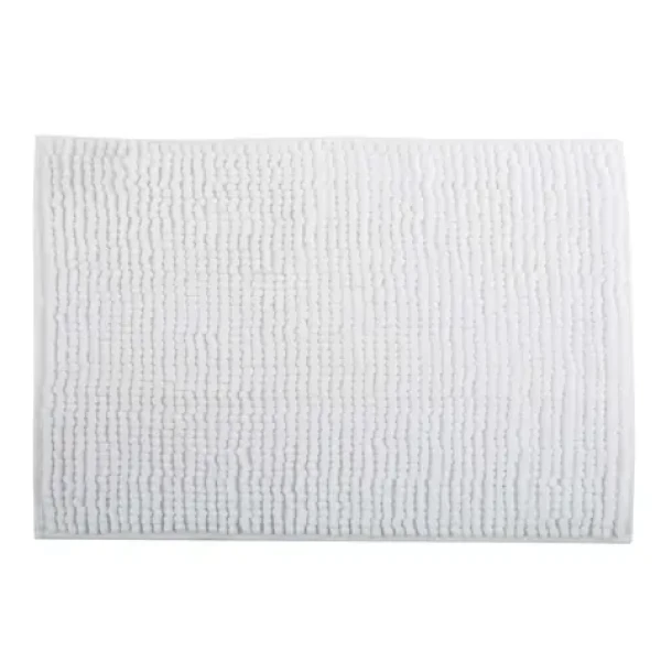 MSV Koupelnová předložka CHENILLE bílá / mikrovlákno / protiskluzová / 40 x 60 cm