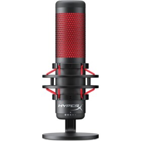 HyperX Quadcast černo-červená / stolní mikrofon / herní / 3.5mm jack / 3 m (HX-MICQC-BK)