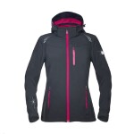 Bunda FLORET H6307 softshellová dámská černá s růžovými zipy M černá