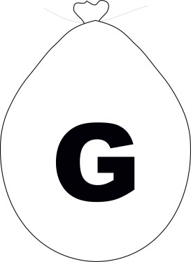 Balónek písmeno G bílé balonky.cz Balónek písmeno G bílé balonky.cz