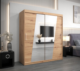 Šatní skříň Abi R0 Barva korpusu: Dub artisan, Rozměry: 200 cm, Dveře: Dub artisan