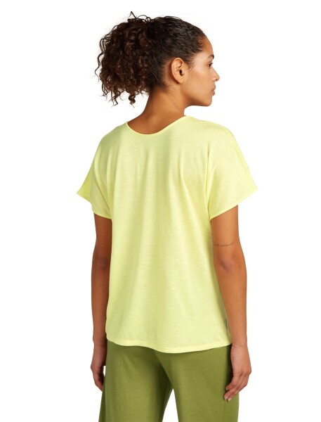Dámské merino tričko s krátkým rukávem ICEBREAKER Wmns Drayden Reversible SS Top, Citrine velikost: S