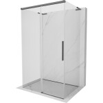 MEXEN/S - Rox-3S L sprchový kout 3 stěnný , posuvný 120 x 90, transparent, grafit kartáčovaná 8C2L-120-090-66-00-3S