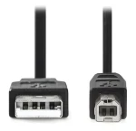 NEDIS USB 2.0 kabel A-B černá / Kabel USB / K tiskárně / 3 m (CCGB60100BK30)