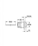 GROHE - Příslušenství Pneumatické tlačítkové ovládání, chrom 38771000