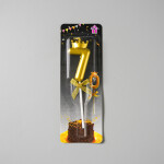 Dortová svíčka s "korunkou" zlatá č.7