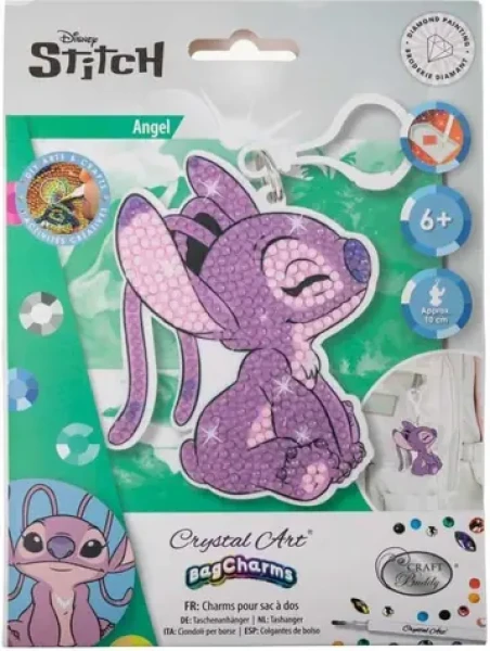 CRYSTAL ART Diamantové malování Přívěšek Angel